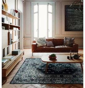 Petróleumkék gyapjú szőnyeg 160x240 cm Eve – Agnella