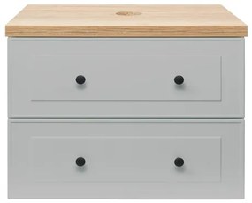 Naturel Forli Fürdőszobaszekrény mosdóval 100x53x46 cm szürke matt FORLI100GMD