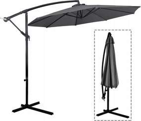 Napernyő karral szürke 300 x 250 cm