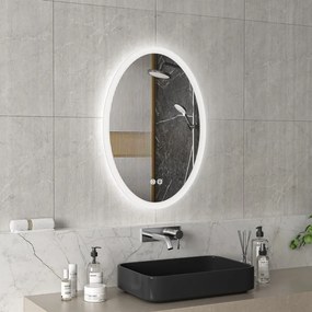 Erga Paola, ovális LED tükör 50x70cm, 1725 lm, 3 fényszín, első és hátsó világítás, ERG-V01-302-5070-00