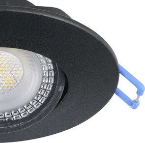Eglo 300188 - 3 darabos GEDREZ LED beépíthető mennyezeti lámpa, 4,9 W, 230 V, átmérő 9 cm, fekete