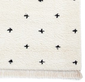 Boho Dots fehér-fekete szőnyeg, 120 x 170 cm - Think Rugs