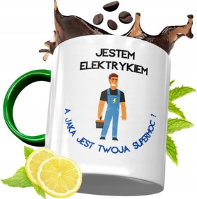 Zöld Bögre Villanyszerelőnek Születésnapi Ajándék fényképes nyomtatással