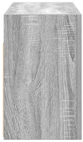 szürke sonoma szerelt fa fali fürdőszobaszekrény 60x25x40 cm