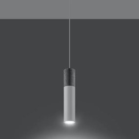Sollux SL.0647 - BORGIO 1xGU10/40W/230V beton/fém fehér függeszték