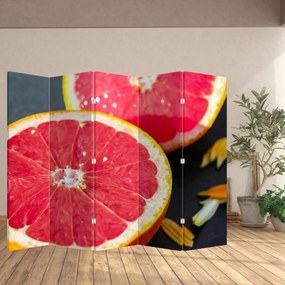 Paraván - Szeletelt grapefruit (210x170 cm)