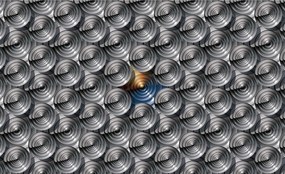 Fotótapéta Geometrikus absztrakt 3D illúzió metál 350x250 +ragasztó