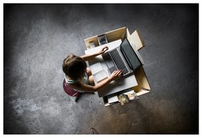 My Writing Desk fehér íróasztal 1 fiókkal - EMKO