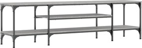 vidaXL szürke sonoma színű szerelt fa és vas TV-szekrény 161x35x45 cm