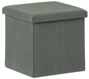 Zöld Corduroy Tárolós Puff. TAB-471 GRN6