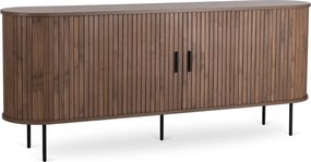 Komoda TRISH 180 cm Dwudrzwiowa Rozsuwana Orzech