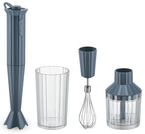 Plisse botmixer kiegészítőkkel, szürke, átm. 7 cm - Alessi