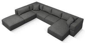 Sötétszürke sarokkanapé (bal oldali-"U" alakú) Esther – Milo Casa