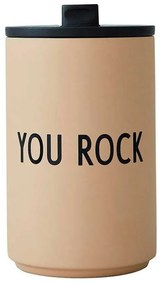 Bézs termobögre 350 ml You Rock – Design Letters