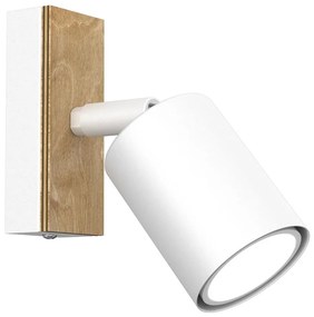 Fali spotlámpa TULON 1xGU10/8W/230V fehér/tölgy