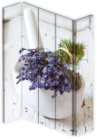 Gario Paraván Levendula csokor és habarcs Méret: 180 x 170 cm, Kivitelezés: Forgó paraván 360°