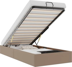 vidaXL Ottomán ágykeret matrac nélkül cappucino 80x200 cm műbőr