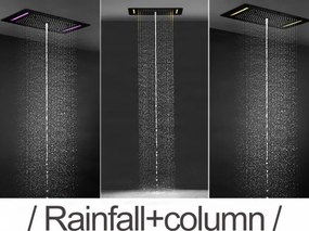 Falba süllyesztett zuhanyrendszer ELITE EDITION BCS1557 LED-világítással, fekete és matt fekete felülettel — Króm