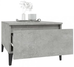 2 db betonszürke szerelt fa kisasztal 50x 46 x 35 cm
