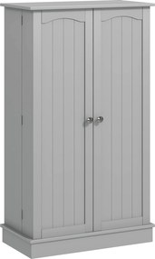 HOMCOM Modern Konyhai Szekrény Buffet Tárolószekrény, Állítható Polcokkal és 12 Fűszertartóval, Ételkamra Étkezőbe, Nappaliba, 60 x 30 x 104 cm, Szürk