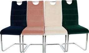 Étkezőszék, bézs Dulux Velvet szövet/világos varrás, ABIRA NEW