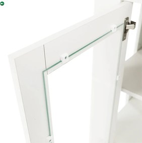 Vitrin MZ6, fehér/grand tölgy, LEON