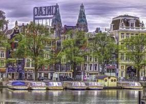 Poszter 59,4x42cm Amszterdami vízpart, Assaf Frank