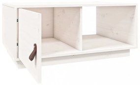 fehér tömör fenyőfa dohányzóasztal 80 x 50 x 35,5 cm