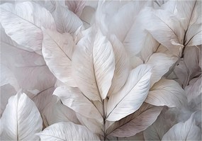 Fotótapéta Levelek Absztrakt 3D Szürke Falra Hálószoba Nappali 200x140