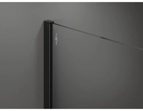 Mexen, Mexen Kioto zuhanyfal Walk-in 115 x 200 cm, átlátszó 8 mm, fekete - 800-115-101-70-00