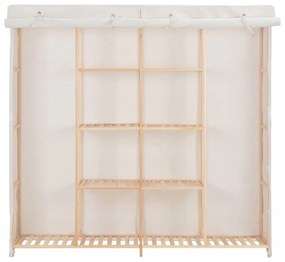 fehér szövet ruhásszekrény 173 x 40 x 170 cm