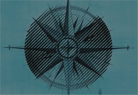 Flizelin tapéta Flizelin Fali Prémium Tengeri iránytű 152x104 Ragasztó