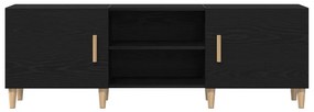 TV Állvány - Fekete Tölgy, 150x30x50 cm, Mérnöki Fából készült