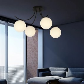 Felületre szerelhető csillár BOSTON 4xE14/10W/230V fekete