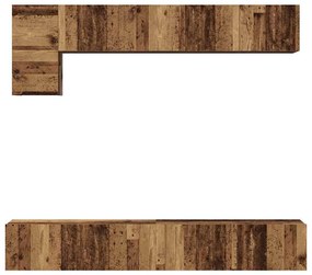 TV szekrény garnitúra 5 pcs Régi fa 100 x 30 x 30 cm Faanyag