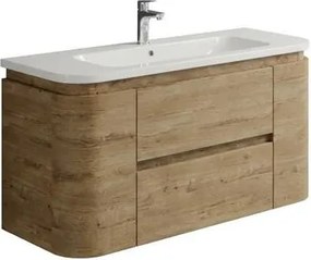 Naturel Shelley Fürdőszobaszekrény mosdóval 119x50x45 cm tölgy matt SHELLEY120OAK