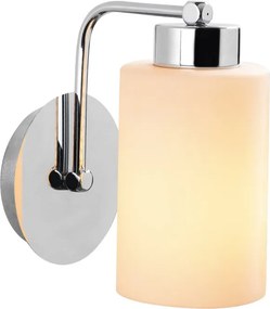Balcova N-340 ezüst fém és üveg falilámpa