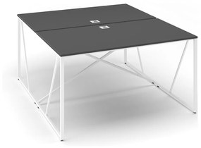 ProX asztal 138 x 163 cm, fedővel, grafit / fehér