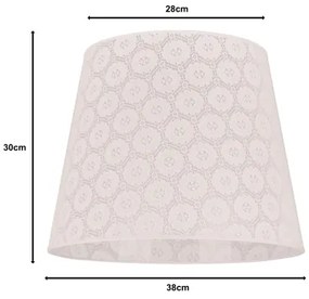 Duolla - CLASSIC L E27 állólámpa búra, 38 cm átmérő, fehér