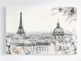 Vászonkép Canvas Város Panoráma Építészet Párizs Vázlat 120x80