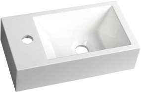Sapho Small mosdótál 40x22 cm négyszögletes fehér AR400