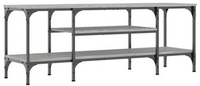 szürke sonoma színű szerelt fa és vas TV-szekrény 121x35x45 cm