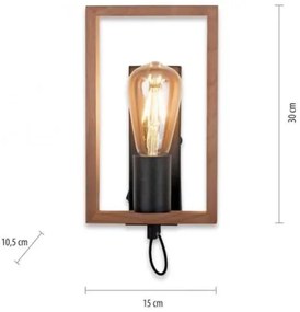 Leuchten Direkt 15654-18 - Fali lámpa FRANKY 1xE27/60W/230V
