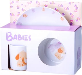 Lunasol - 3 db-os Babies porcelánkészlet gyermekek számára - Kids world (450510)