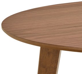 MAZZONI EXPORT ROXY Természetes Dió - RETRO KEREK FA ASZTAL KONYHÁBA/ÉTKEZŐBE