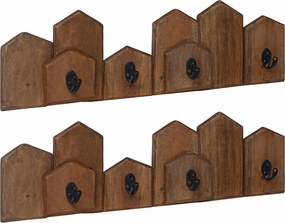 vidaXL Fogas Barna 48 x 8 x 15 cm Tömör Mahagóni Fa