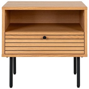 Tárolóasztal tölgyfa dekoros asztallappal 40x50 cm Kyoto – House Nordic