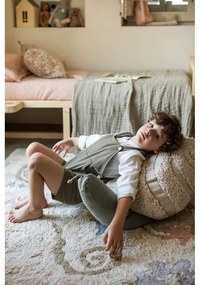 Világoszöld-krémszínű gyerek babzsákfotel Mr. Snail – Lorena Canals