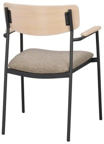 Bézs-natúr színű étkezőszék szett 2 db-os Maymont – Rowico