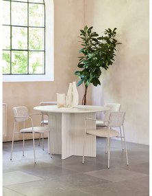 Világosszürke kerek étkezőasztal ø 110 cm Palma – Unique Furniture